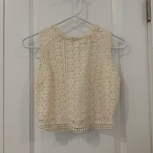 A&F xs laced cropped tank